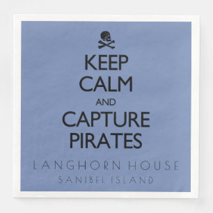 Behalt von Calm und Capture Pirates Personalisiert Serviette