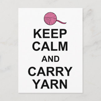 Behalt von Calm und Carry Yarn Postkarte