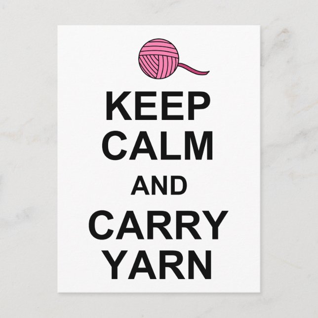 Behalt von Calm und Carry Yarn Postkarte (Vorderseite)