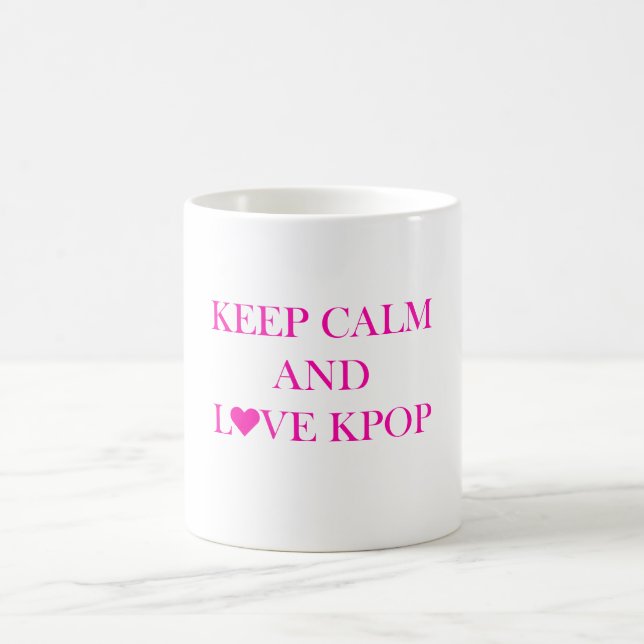 Behalt von Calm und Liebe Kpop Tasse (Mittel)