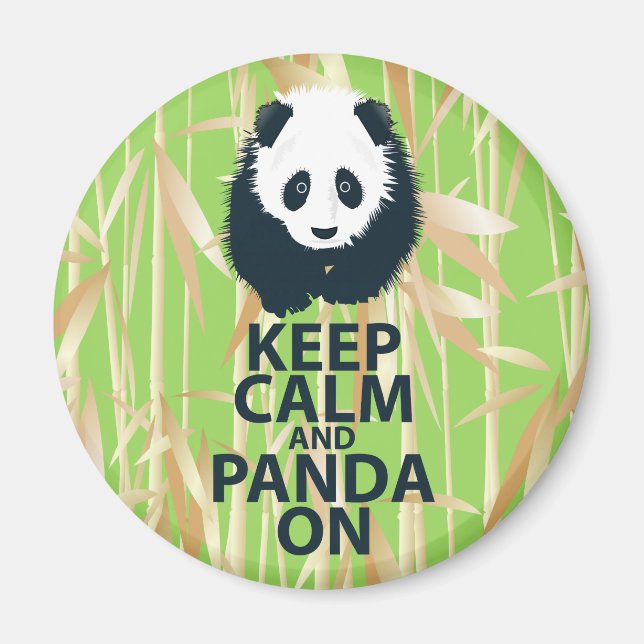 Behalt von Calm und Panda auf Original Design Prin Magnet (Vorne)