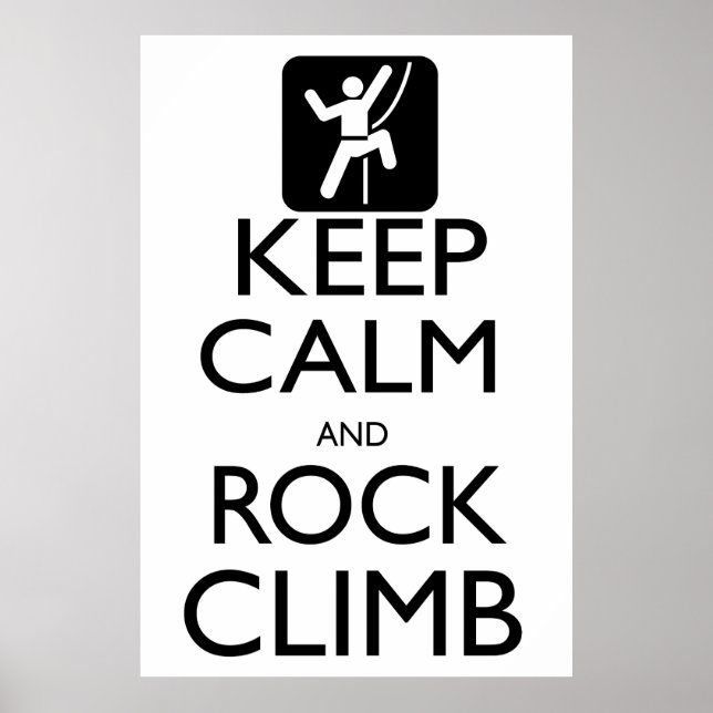Behalt von Calm und Rock Climb Poster (Vorne)
