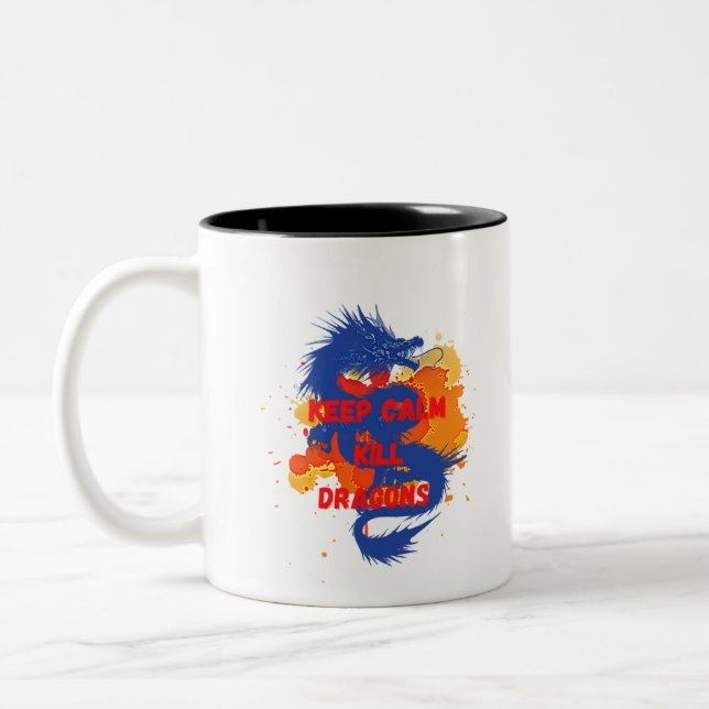 Behalt von Drachen Zweifarbige Tasse (Links)
