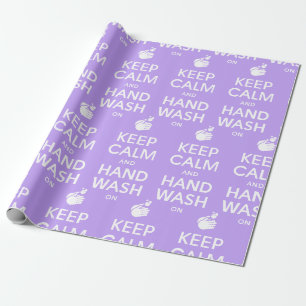 Behalt von Kalk und Hand-Wash On - Coronavirus & F Geschenkpapier