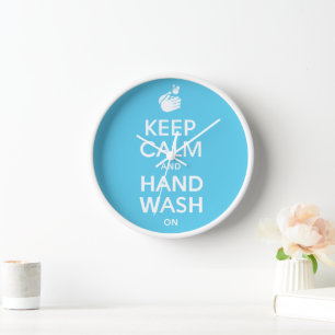Behalt von Kalk und Hand-Wash On - Coronavirus & F Uhr