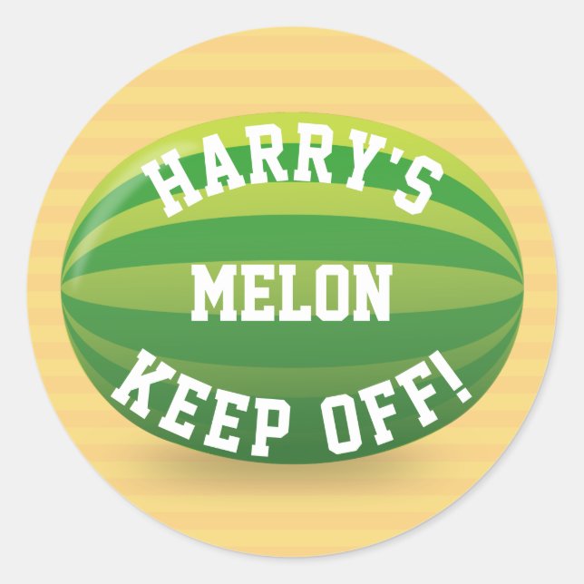 Behalt von meiner Melon ab Runder Aufkleber (Vorderseite)