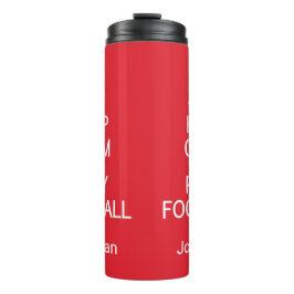 Behalt von Ruhe & Spiel Fußball individuelle Name  Thermosbecher