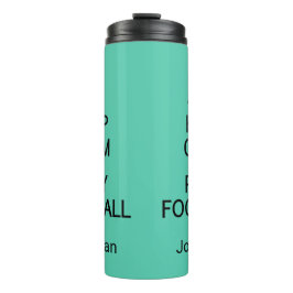 Behalt von Ruhe & Spiel Fußball individuelle Name  Thermosbecher