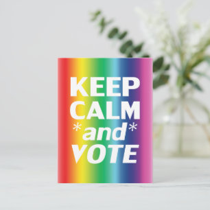 behalt von Ruhe und Abstimmung Regenbogengradiente Postkarte