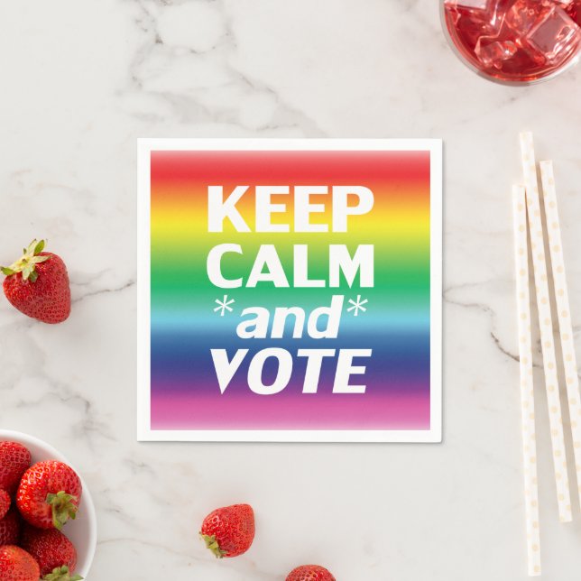 behalt von Ruhe und Abstimmung Regenbogengradiente Serviette (Beispiel)