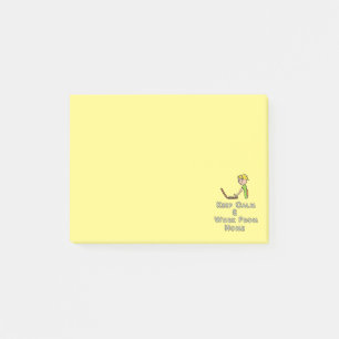 Behalt von Ruhe und Arbeit von Zuhause Post-it Klebezettel