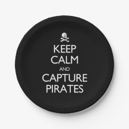 Behalt von Ruhe und Capture Pirates Pappteller