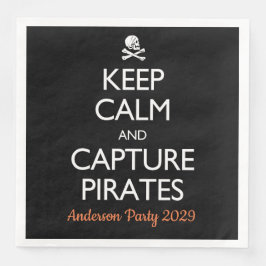 Behalt von Ruhe und Capture Pirates Serviette