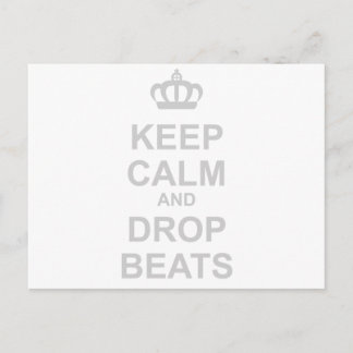 Behalt von Ruhe und Drop Beats - DJ Disk Jockey Mu Postkarte