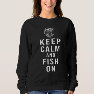 Behalt von Ruhe und Fisch auf dem Anglereisfang Sweatshirt