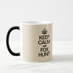 Behalt von Ruhe und Fox-Jagd Verwandlungstasse
