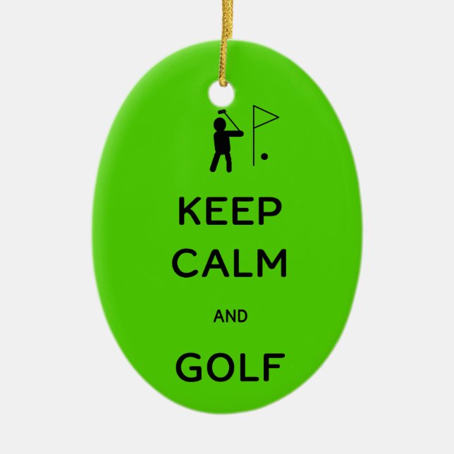 Behalt von Ruhe und Golf Keramik Ornament (Vorne)