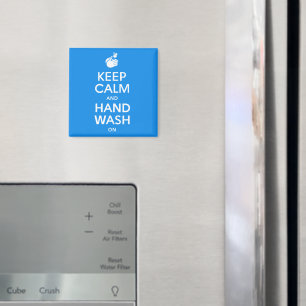 Behalt von Ruhe und Handwaschmittel auf - Waschhyg Magnet