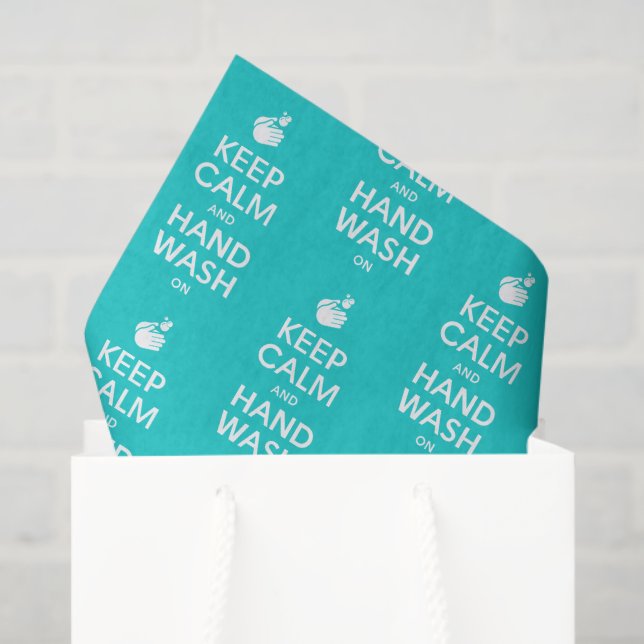 Behalt von Ruhe und Handwaschmittel - Coronavirus  Seidenpapier (Geschenktüte)