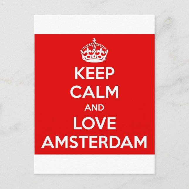 Behalt von Ruhe und Liebe Amsterdam Postkarte (Vorderseite)