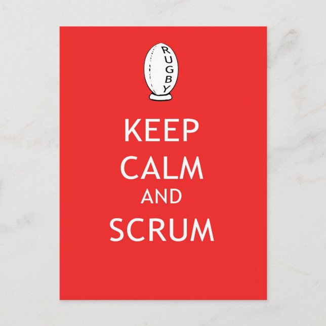 Behalt von Ruhe und Scrum Postkarte (Vorderseite)