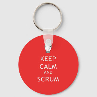 Behalt von Ruhe und Scrum Schlüsselanhänger