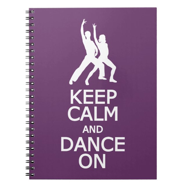 Behalt von Ruhe und Tanz auf einem benutzerdefinie Notizblock (Vorderseite)