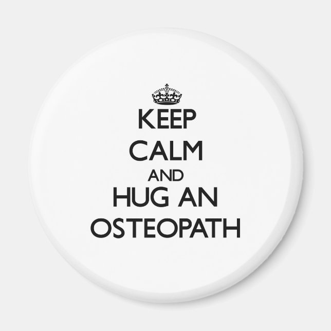 Behalt von Ruhe und Umarmung eines Osteopath Magnet (Vorne)