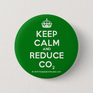 Behalt von Ruhe und Verringerung von CO2 Button