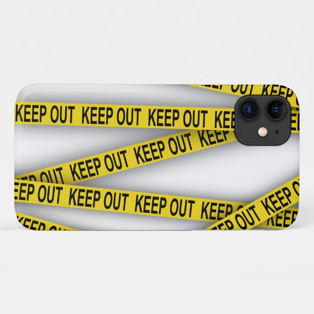 Behalt weg bleibe nicht überschreiten Polizei Band Case-Mate iPhone Hülle (Rückseite (Horizontal))