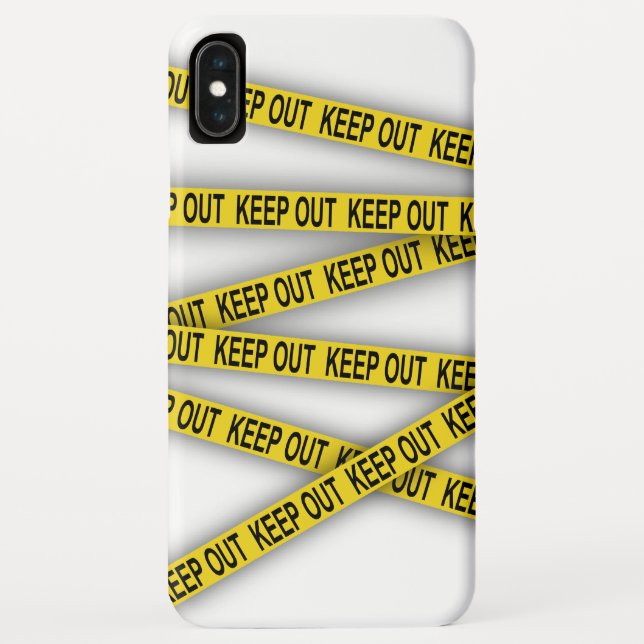 Behalt weg bleibe nicht überschreiten Polizei Band Case-Mate iPhone Hülle (Rückseite)