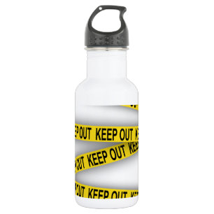 Behalt weg bleibe nicht überschreiten Polizei Band Edelstahlflasche