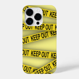 Behalt weg bleibe nicht überschreiten Polizei Band iPhone 14 Pro Hülle