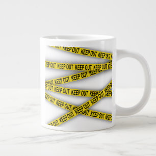 Behalt weg bleibe nicht überschreiten Polizei Band Jumbo-Tasse
