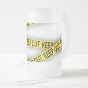 Behalt weg bleibe nicht überschreiten Polizei Band Mattglas Bierglas