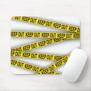 Behalt weg bleibe nicht überschreiten Polizei Band Mousepad