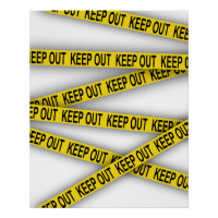 Behalt weg bleibe nicht überschreiten Polizei Band