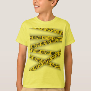Behalt weg bleibe nicht überschreiten Polizei Band T-Shirt