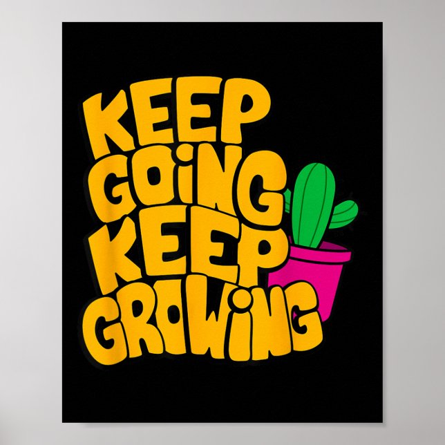 Behalt wird Behaltend Motivierend Quotes Graphi Poster (Vorne)