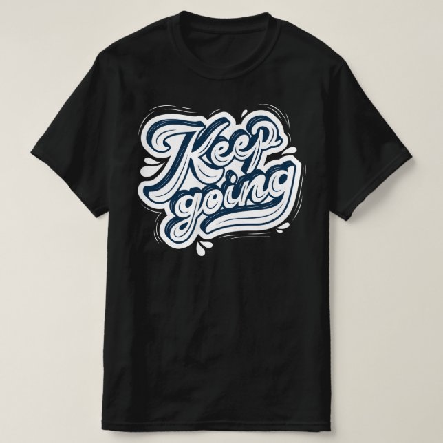 Behalt zu gehen l Navy und weiße l Männer schwarze T-Shirt (Design vorne)