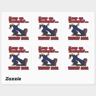 Behalt zu Trump 2024 Quadratischer Aufkleber