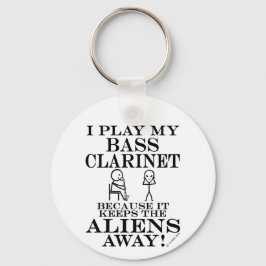 Behalte Außerirdischen aus Bass-Klarinette Schlüsselanhänger