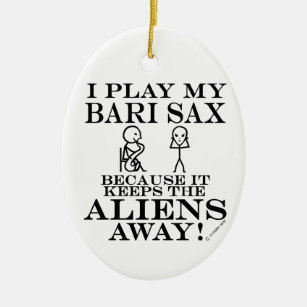 Behalte Außerirdischen Away Bari Sax Keramikornament