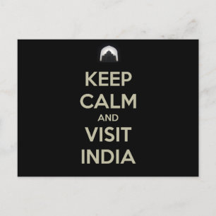 behalte Besuch India Postkarte