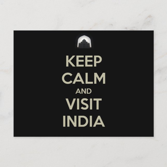 behalte Besuch India Postkarte (Vorderseite)