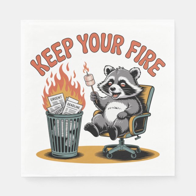 Behalte dein Feuer Serviette (Vorderseite)