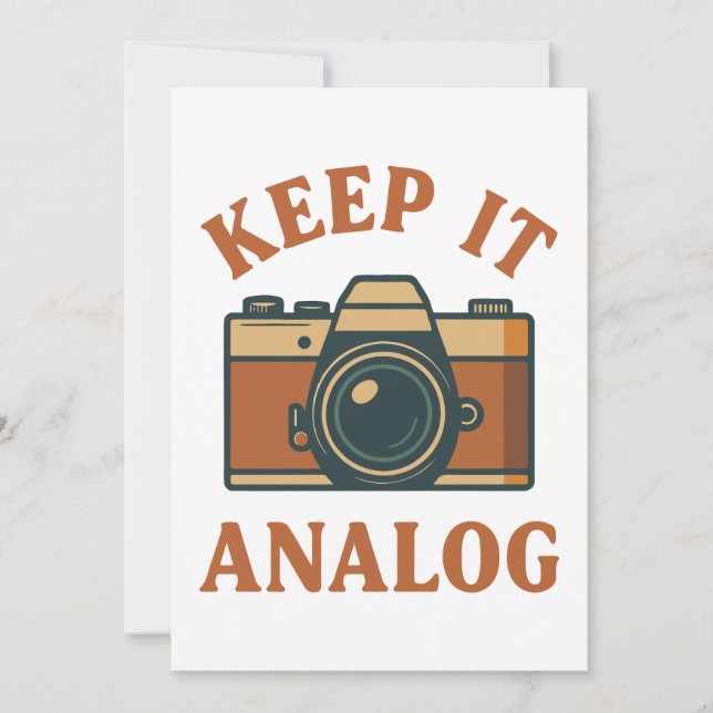 Behalte es analog einladung (Vorderseite)