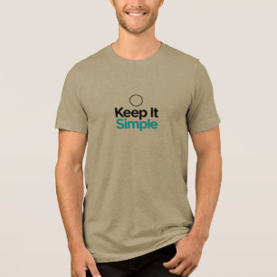 Behalte es einfach - Minimal Design KISS-Shirt Tri-Blend Shirt