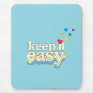 Behalte es einfach Retro Pride-Typografie-Design Mousepad