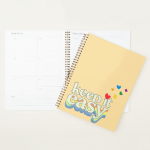 Behalte es einfach Retro-Pride-Typografie-Design Planer